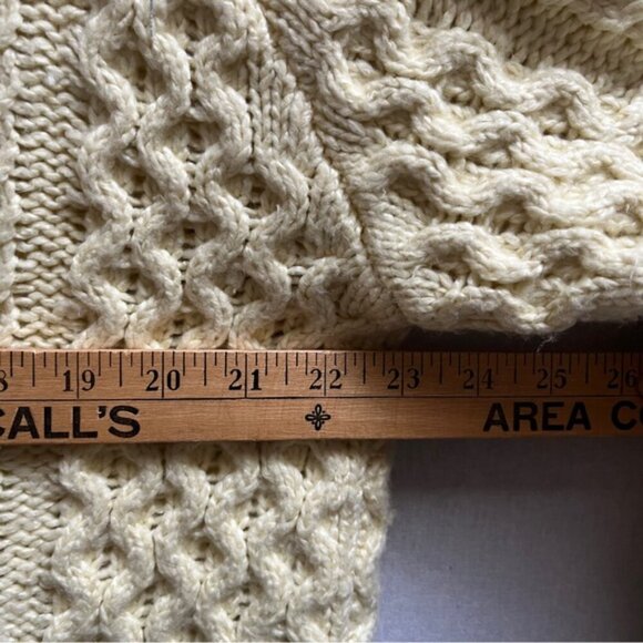 Essentials Fear of God Yellow Raglan Cable Knit Oversized Sweater Sz S - Picture 11 of 12